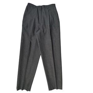 Vintage Casual Corner Women's Gray 100% Wool Dress Pants Size 6 Workwear